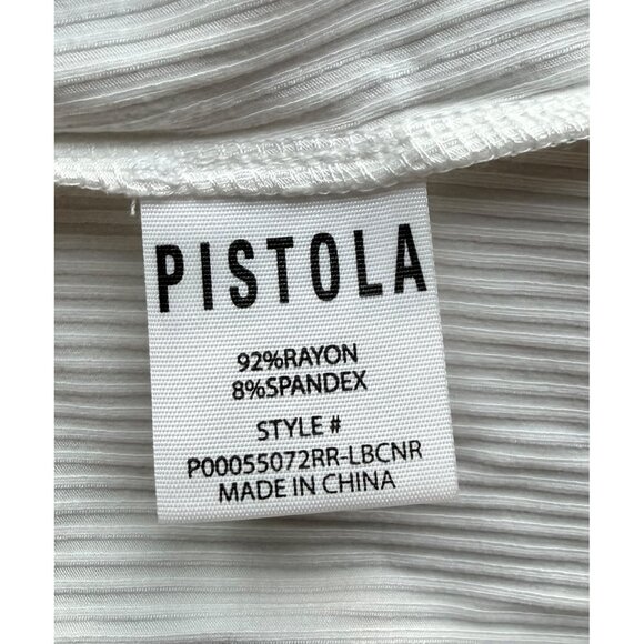 PISTOLA NWT PALOMA SCOOP NECK LE BLANC WITH NOIR RAYON RIB TANK. SIZE S - Picture 9 of 11
